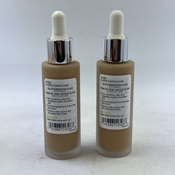 Physicians Formula Organic Wear Silk Foundation Elixir 06 Medium to Tan Lot Of 2 - Picture 3 of 5